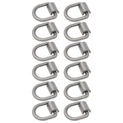DURAFORCE 1/2 Inch Heavy Duty Weld-On Forged D Ring Fracture Strength 12,000lbs (12 Pack)