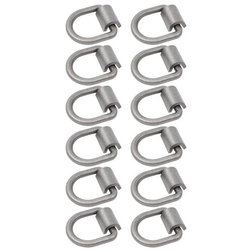 DURAFORCE 1/2 Inch Heavy Duty Weld-On Forged D Ring Fracture Strength 12,000lbs (12 Pack)