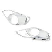 DURAFORCE Pair Chrome Front Bumper Fog Light Cover Bezels For 2013 2014 2015 Toyota Avalon