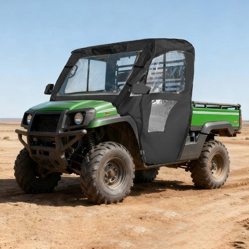 DURAFORCE Black Soft Door UTV Cab Enclosure for Kawasaki Mule 600 610 4x4 XC 2005 2016