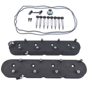 DURAFORCE GM LS Black Cast Aluminum Valve Covers w/Coil Mounts For LS1 LS2 LS3 5.3 6.0 6.2