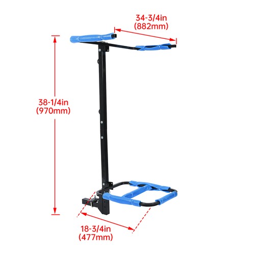 DURAFORCE RV Hitch Mount Kayak Rack Standing Kayak Carrier W/ 2'' Receiver Hitch Mount