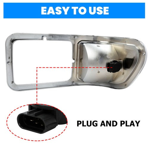 Passenger Side Headlight Bezel Signal Corner With Bulb For 2000-2015 Ford F650 F750