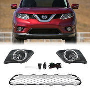 DURAFORCE Bumper Lower Grille LH+RH Fog Light SET for 2014-2016 for Nissan Rogue
