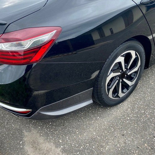 Rear Bumper Lip Splitter Spoiler For 2016-2017 Accord Sedan 4dr Carbon Style