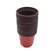 DURAFORCE 100Pcs Flowers Nursery Cup Children's Room Nursery Plastic Plant Pot 14X13X9cm