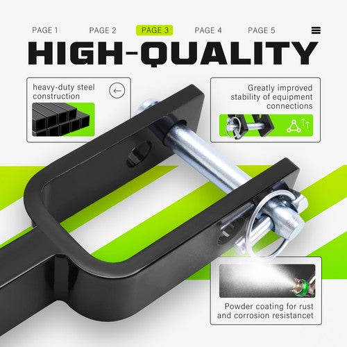DURAFORCE 3 Point Versatile Quick Hitch Adapter Bracket Fit for Category 1 Quick Hitch