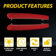 DURAFORCE 2pcs Rear Bumper Reflector Reflex Red for 2020 2021 2022 for Toyota Corolla