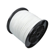 DURAFORCE 3/8 Inch Nylon Rope 250 Foot Sturdy Spool Nylon Solid Braid Rope White
