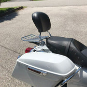 DURAFORCE Adjustable Backrest Sissy Bar Luggage Rack For Harley Touring Road Glide 2009-24