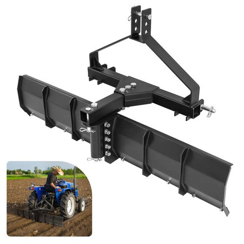 DURAFORCE For Category 0 & 1 Tractors 3 Point Rear Grading Blade Scraper Blade Steel 52"