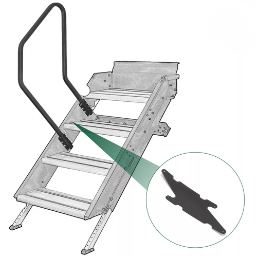 DURAFORCE Step Entry Assist Handrail For 5th Wheel RV Camper Solid Generation 3 Solid Step