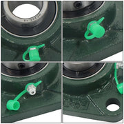 DURAFORCE 6Pcs UCF205-16 Pillow Block Flange Bearing 1" Bore Solid Base Self Aligning