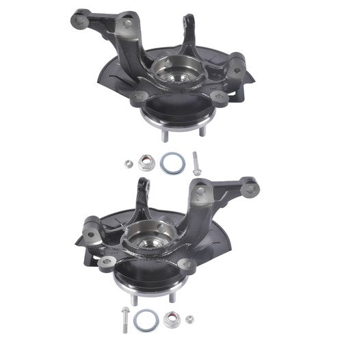 DURAFORCE 2PCS Front Loaded Steering Knuckle & Wheel Bearing Hub For Kia Soul 2014-2016