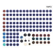 DURAFORCE 136 Pack Sanding Discs Set 2 inch Quick Change Discs with 1/4 inch Holder