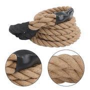 DURAFORCE 1.5” × 15FT Climbing Rope Gym Fitness Strength Training Exercise Rope Brown