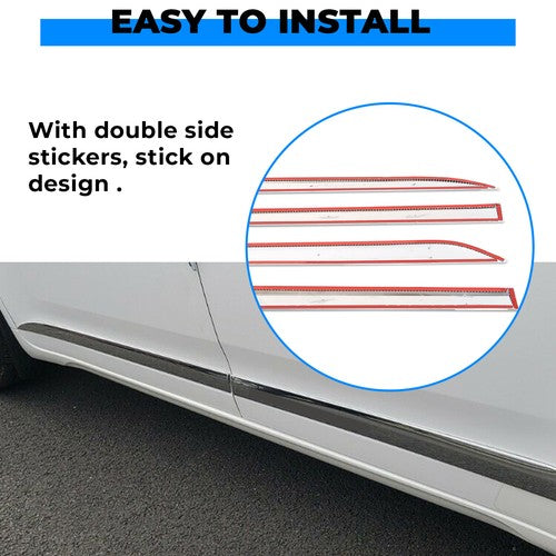4 Pcs Outside Door Body Side ABS Molding Chrome Trim for Toyota Sienna 2011 2020