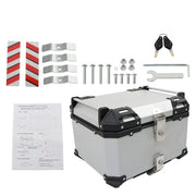 DURAFORCE 55L Silver Luggage Waterproof Tail Box Scooter Trunk Storage Top Case Motorcycle