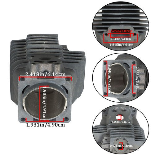 DURAFORCE 52mm Big Bore Cylinder Piston Kit For MS441 MS441C Chainsaw Spark Plug