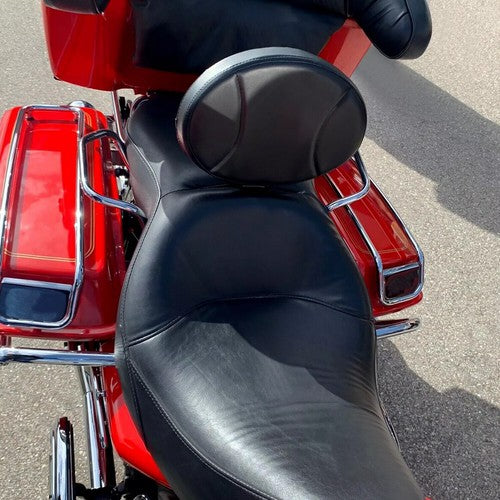 DURAFORCE Plug-in Driver Rider Backrest Pad For Harley CVO Touring Road King Glide 97-24