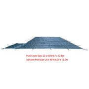 DURAFORCE Inground Pool Cover Safety Fits Rectangle Swimming Pool Mesh Solid Pool Cover
