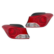 DURAFORCE Black Tail Lights For Hyundai Elantra 2011 2012 2013 Left+Right Halogen Outer