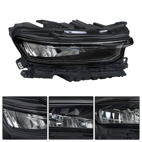 DURAFORCE Headlight Replacement For Jeep Grand Cherokee 2021-2022 RH w/o Animation Black