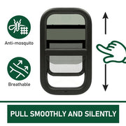 DURAFORCE 12" x 22" Vertical Slide RV Window w/Trim Ring & Mounting Kit For Cargo Trailer