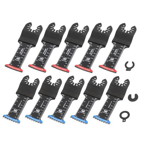 DURAFORCE 10-piece Extra Long Japanese Tooth Oscillating Saw Blades for Wood Plastic