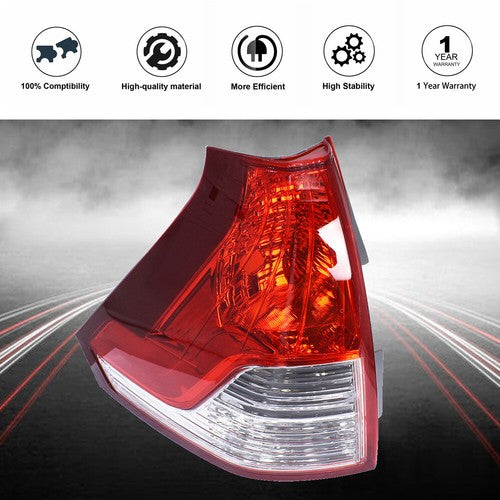 DURAFORCE Driver LH Side Tail Light Assembly Red 33550T0AH01 For 2012-2014 Honda CRV CR-V