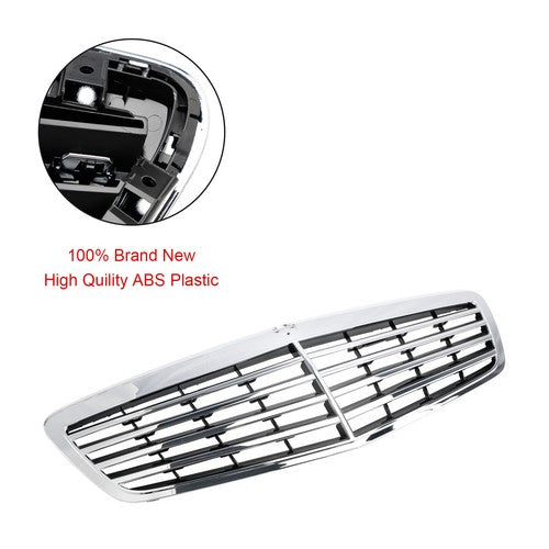 DURAFORCE Front Chrome Grill Fit Mercedes Benz S-Class 2010-13 W221 S550 S600 S63 S65 AMG