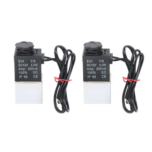 DURAFORCE 2PCS 1/4" Fast Response Electric Air Water Solenoid Valve 12V DC Normally Closed