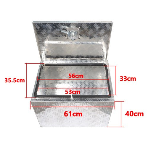DURAFORCE 24" ×17"×18" Truck Under Bed Tool Box Underbody Storage Pickup Trailer w/ Lock