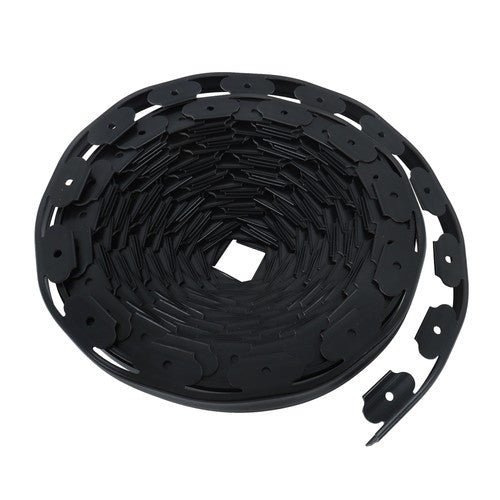 DURAFORCE Garden Edging Landscape Edging with 60 Spikes for Lawn 1.5 Inch 100FT Black