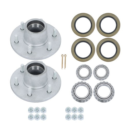 DURAFORCE 6 on 5.5" Galvanized Trailer Hub Fit For 5200-6000lbs Spindle Trailer Bearing