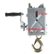 DURAFORCE 1600lbs Hand Winch Hand Crank Trailer Winch W/10m (32ft) Cable Manual Winch