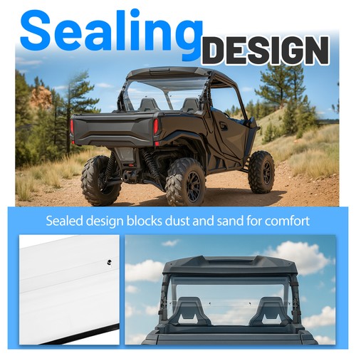 Clear Rear Windshield for Can-Am Commander 700 Max 1000R DPS XT XMR 2021-25 ATV