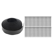 DURAFORCE No Dig Lawn Border L-shaped Lawn Garden Edging Kit With Anchoring Spikes Plastic