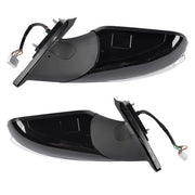 DURAFORCE 2Pcs Black Power Mirrors with Turn Signal Heated for Hyundai Sonata 2011-2014