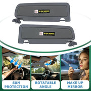 DURAFORCE Atlas Gray Sun Visor Dark Gray Pair For 2006-2011 Honda Civic Left & Right