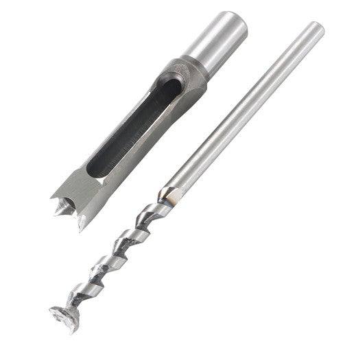 DURAFORCE 6pcs 6.35mm/8mm/9.5mm/12.7mm/14mm/16mm Square Hole Mortise Chisel Drill Bit Set