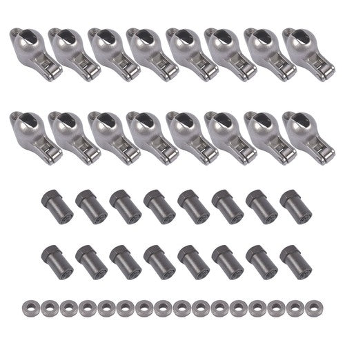 DURAFORCE Steel Roller Tip Rocker Arms Set for Small Block Chevy 350 1.5 Ratio 3/8" Stud
