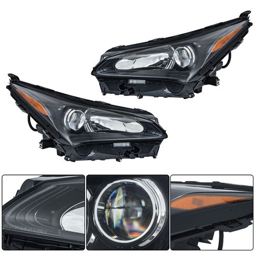 DURAFORCE LED+Halogen w/Sport Pkg For 2015-2017 Lexus NX200t Headlights Passenger+Driver