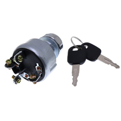 DURAFORCE 4 Pcs New Ignition Switch With 2 Keys Fits Caterpillar 9G7641 9G-7641