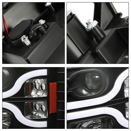 Projector Headlights Lamp LED for 2007-2013 Chevy Silverado 1500 2500 3500 HD