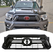 DURAFORCE For 2012 2013 2014 2015 Toyota Tacoma Front Bumper Gloss Black Grille Grill