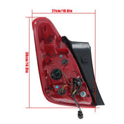 DURAFORCE Chrome Housing For Chevy Trax 2017-2022 LED Passenger/Right Tail Light Red&Clear
