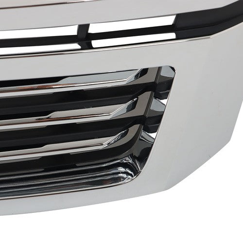 DURAFORCE Chrome Front Upper Grille For Chevy Tahoe/Suburban LTZ 2015 2016 2017-2020