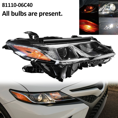 DURAFORCE Headlight RH W/Bulb For 2018-2024 Toyota Camry SE LE Passenger Side 8111006C40