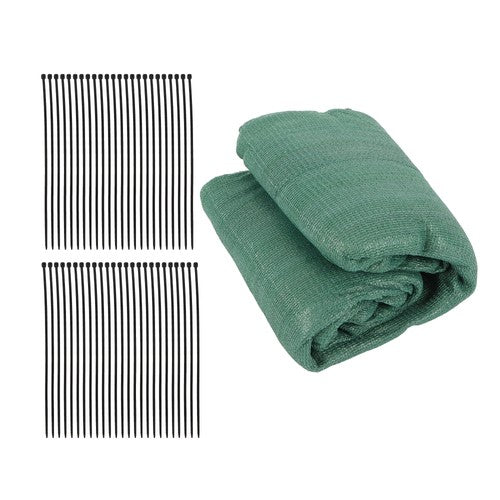 DURAFORCE dark green 6FTx50FT garden privacy fence heavy duty barrier net with zip ties